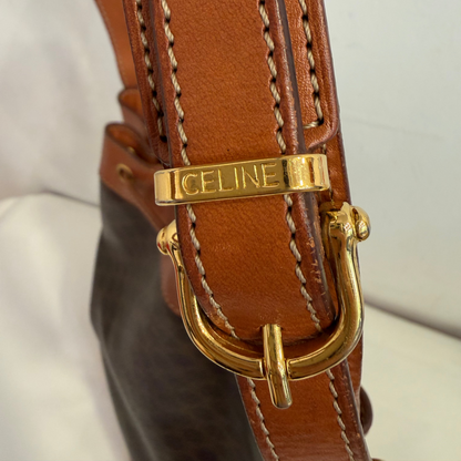 Celine Macadam Coated Canvas Bucket Bag