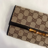 Gucci GG Canvas Bamboo Wallet Crossbody