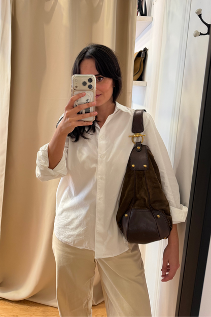 Gucci Large Suede Jockey Hobo Bag
