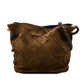 Bottega Veneta Suede Intrecciato Shoulder Bag