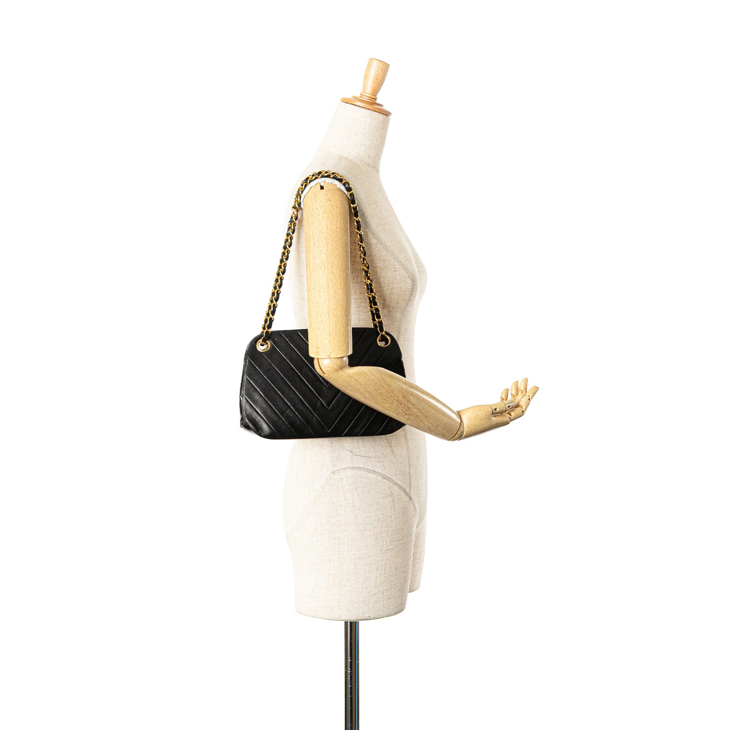Chanel CC Chevron Lambskin Frame Chain Shoulder Bag