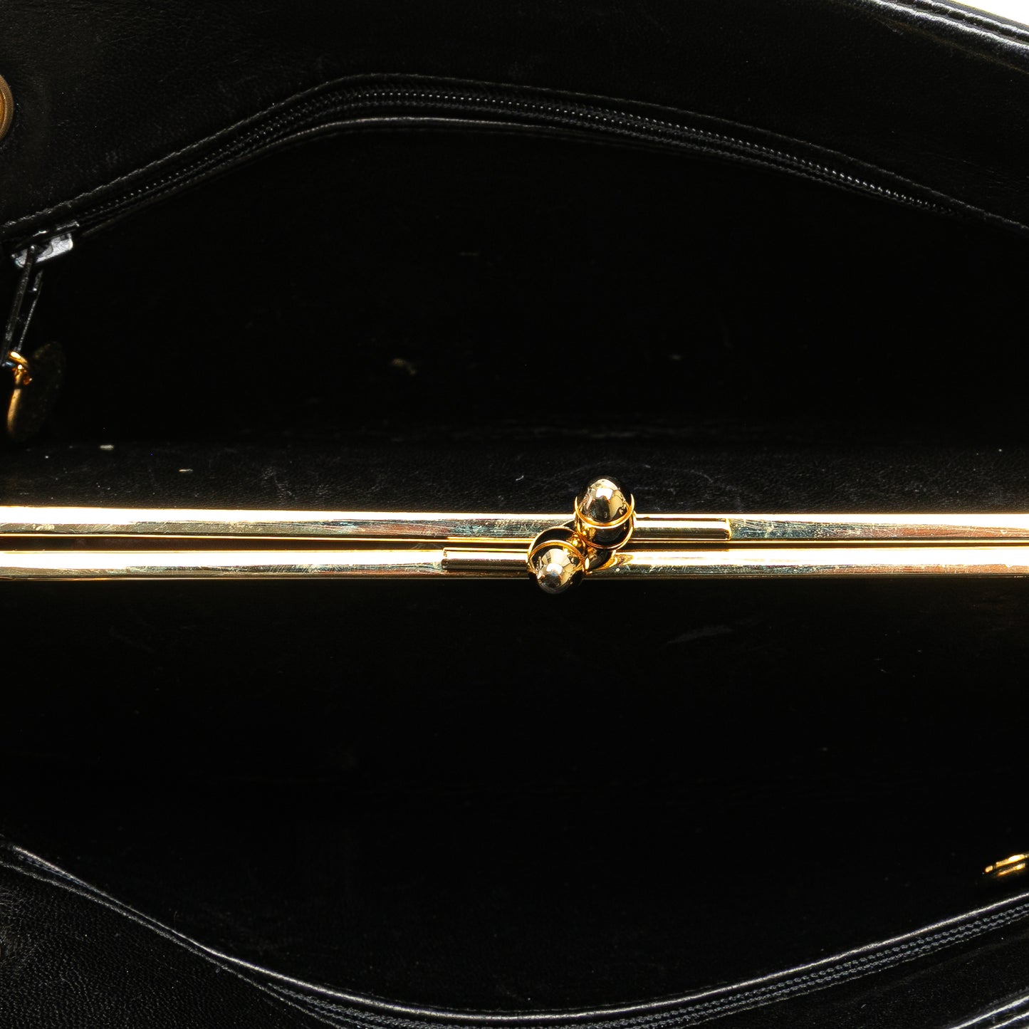 Chanel CC Chevron Lambskin Frame Chain Shoulder Bag