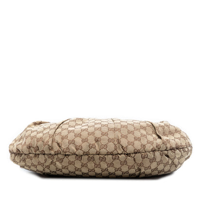 Gucci GG Canvas Studded Pelham Hobo Bag