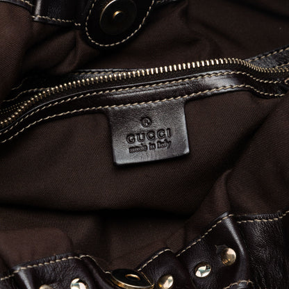 Gucci GG Canvas Studded Pelham Hobo Bag