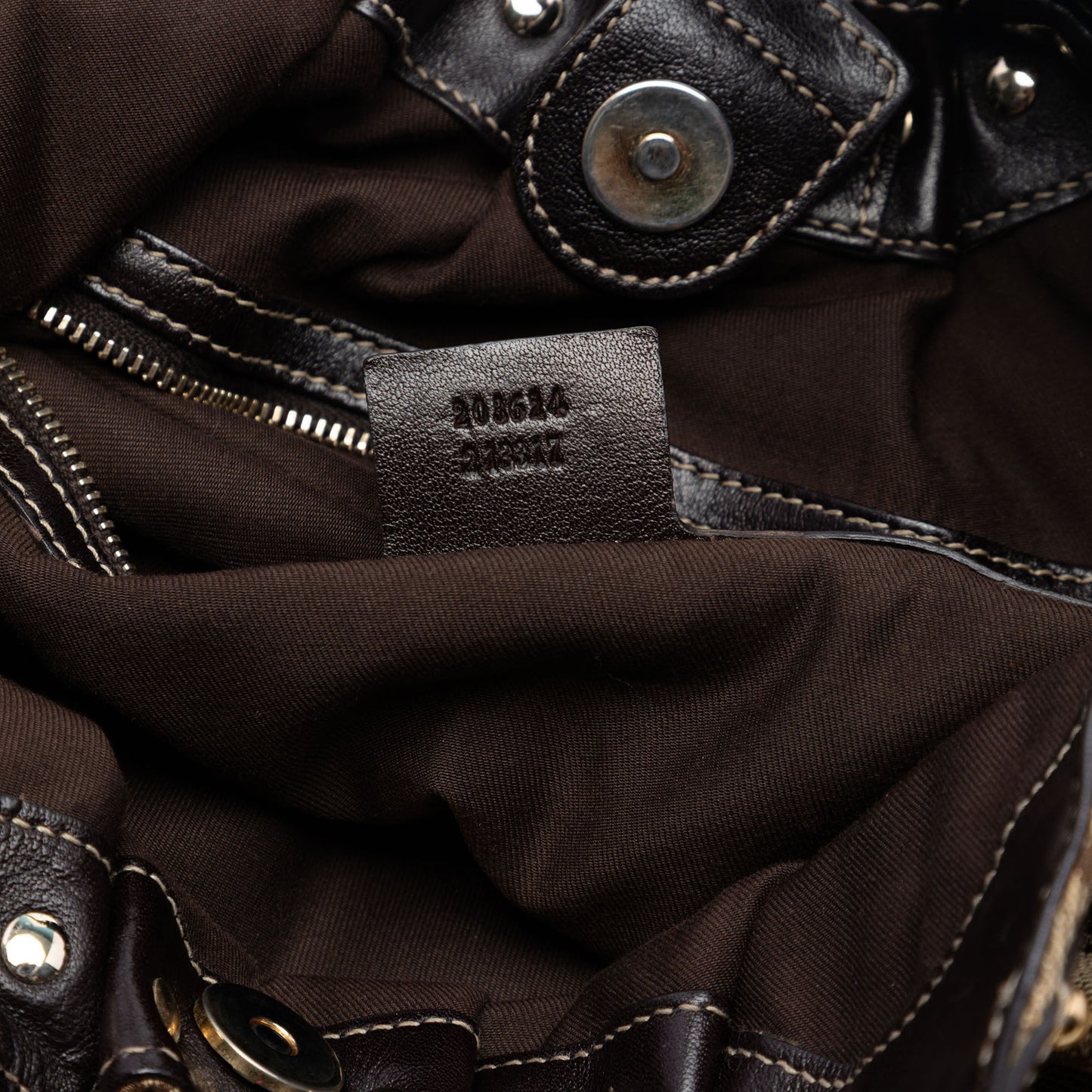 Gucci GG Canvas Studded Pelham Hobo Bag