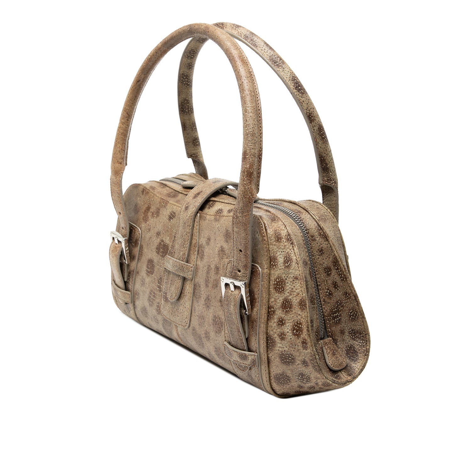 LoeweLeopard Printed Leather Senda Handbag