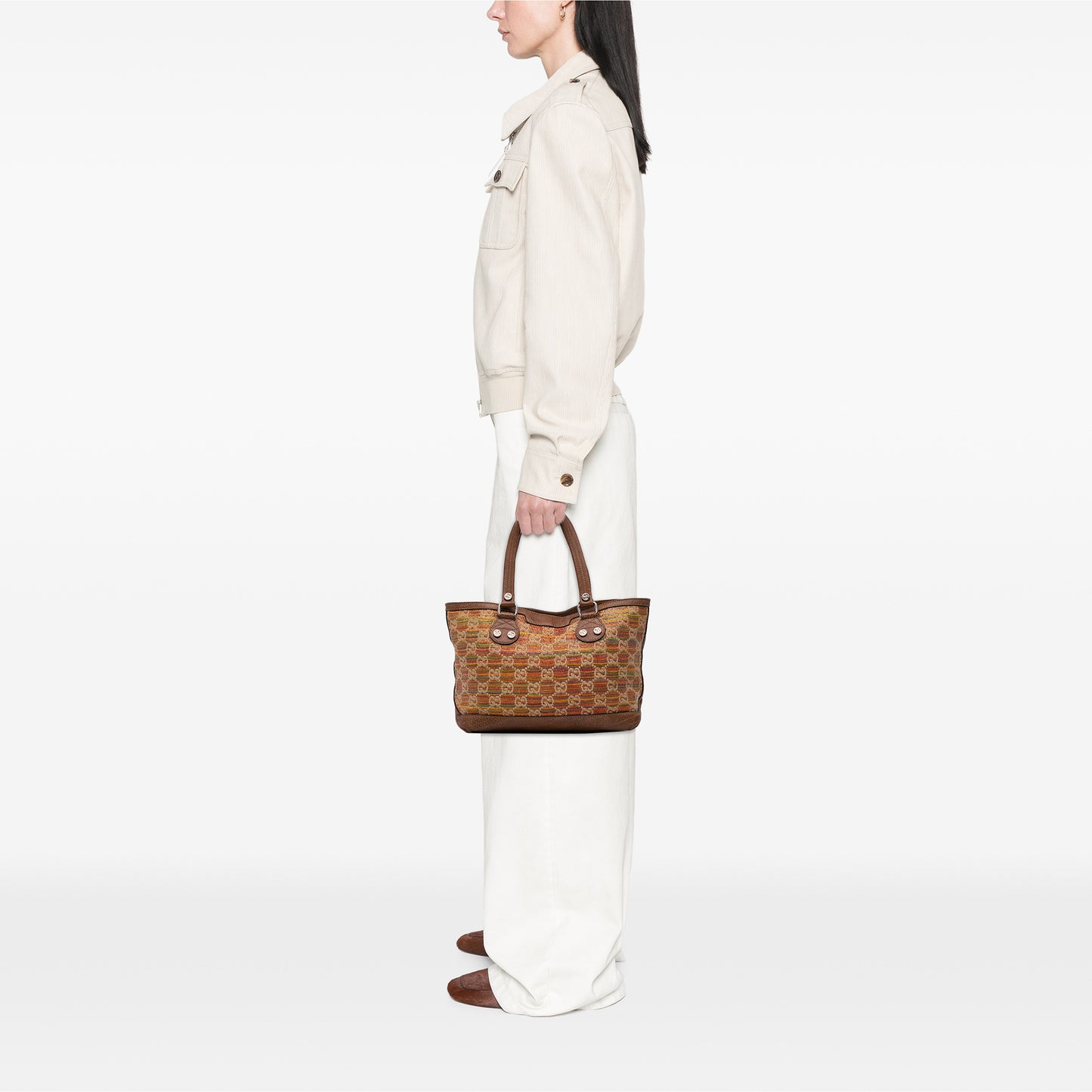 Gucci GG Straw Libeccio Sunset Tote