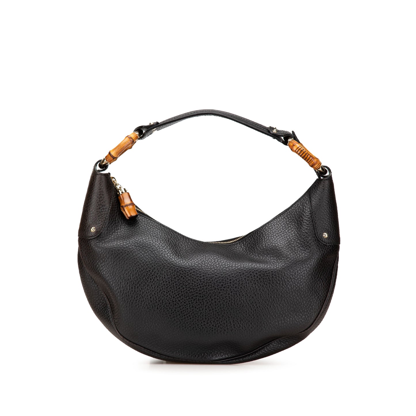 Gucci Pebbled Calfskin Bamboo Ring Hobo
