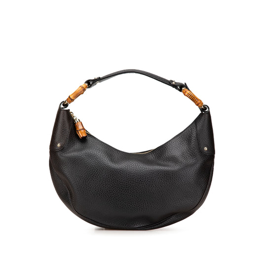 Gucci Pebbled Calfskin Bamboo Ring Hobo