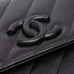 Chanel Diagonal Quilted Lambskin CC Signature Flap