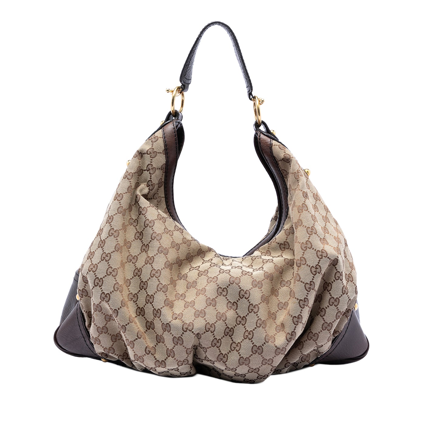 Gucci Large GG Canvas Jockey Hobo