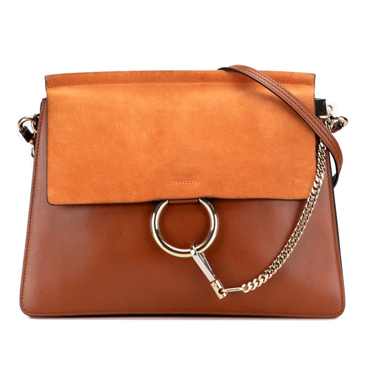 Chloé Medium Calfskin and Suede Faye Crossbody