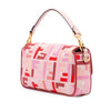 Fendi Zucca Embroidered Canvas Baguette Satchel