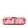 Fendi Zucca Embroidered Canvas Baguette Satchel