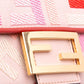 Fendi Zucca Embroidered Canvas Baguette Satchel