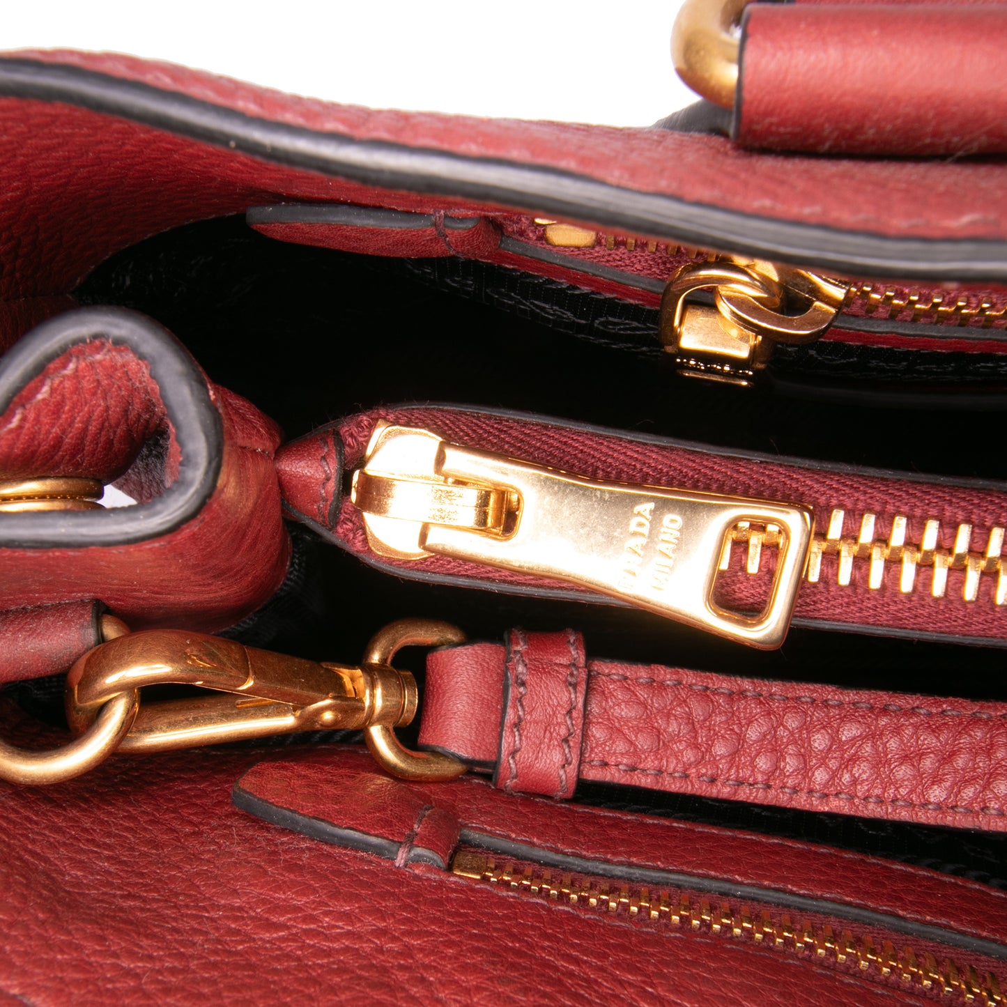 Prada Vitello Daino Open Convertible Tote