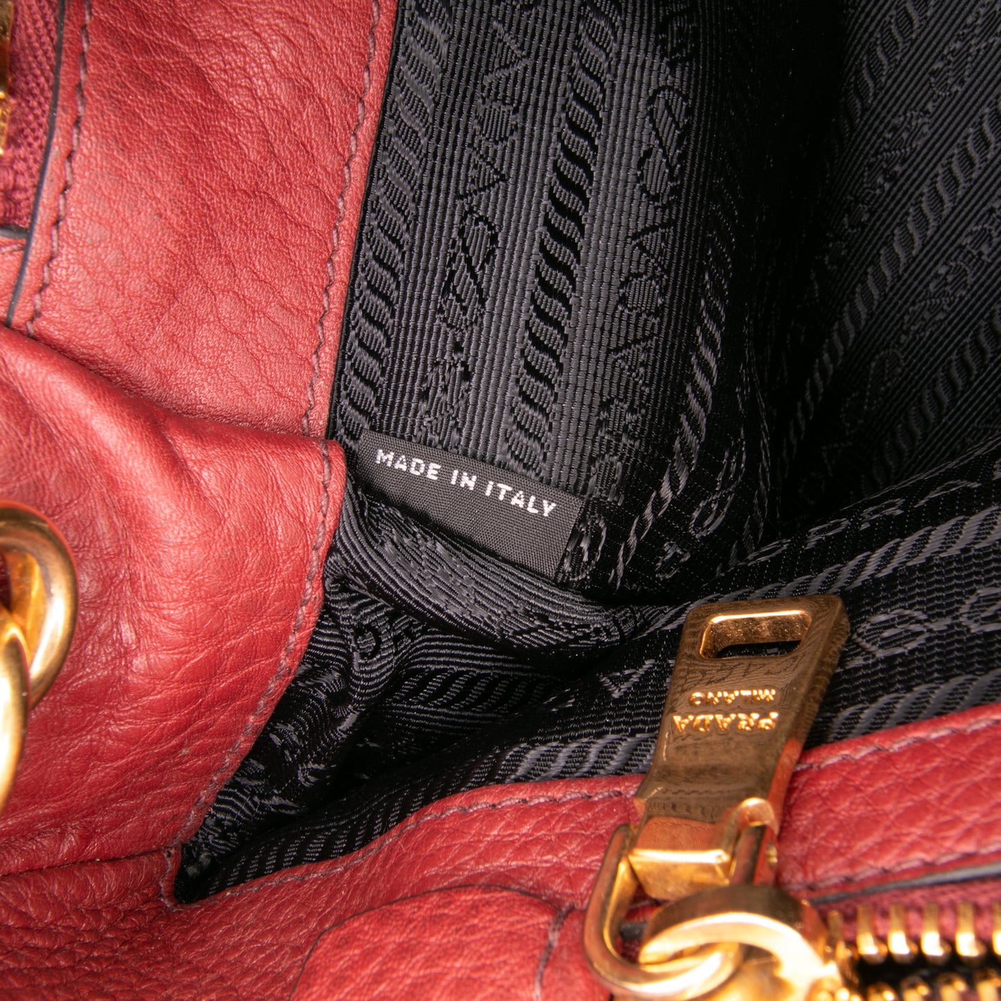 Prada Vitello Daino Open Convertible Tote