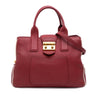 Miu Miu Goatskin Madras Satchel Bag