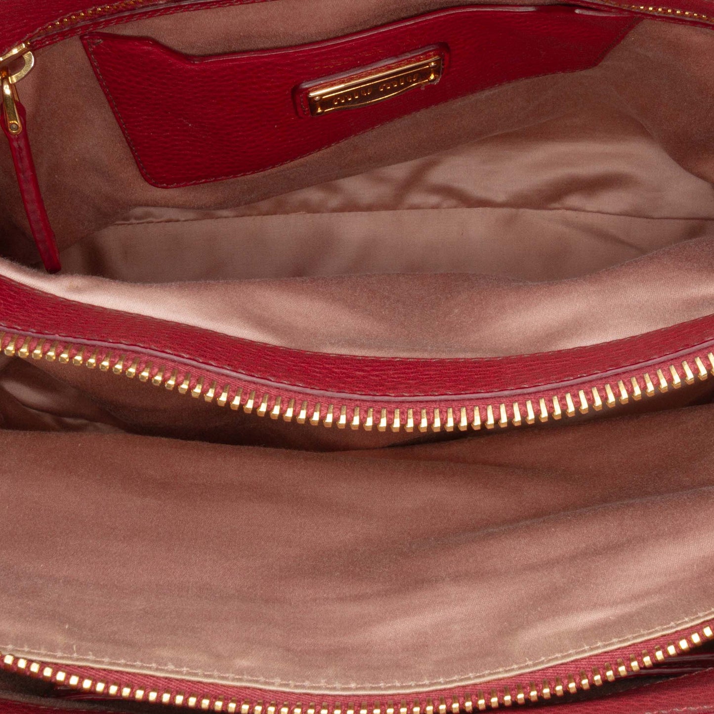 Miu Miu Goatskin Madras Satchel Bag