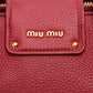 Miu Miu Goatskin Madras Satchel Bag