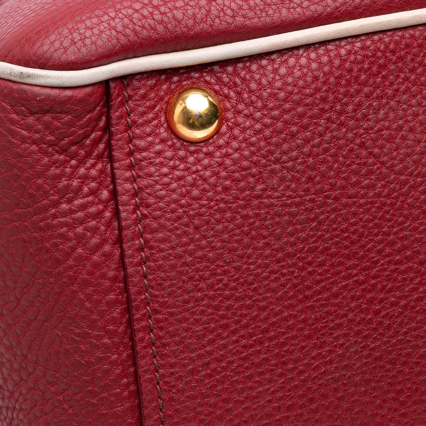 Miu Miu Goatskin Madras Satchel Bag