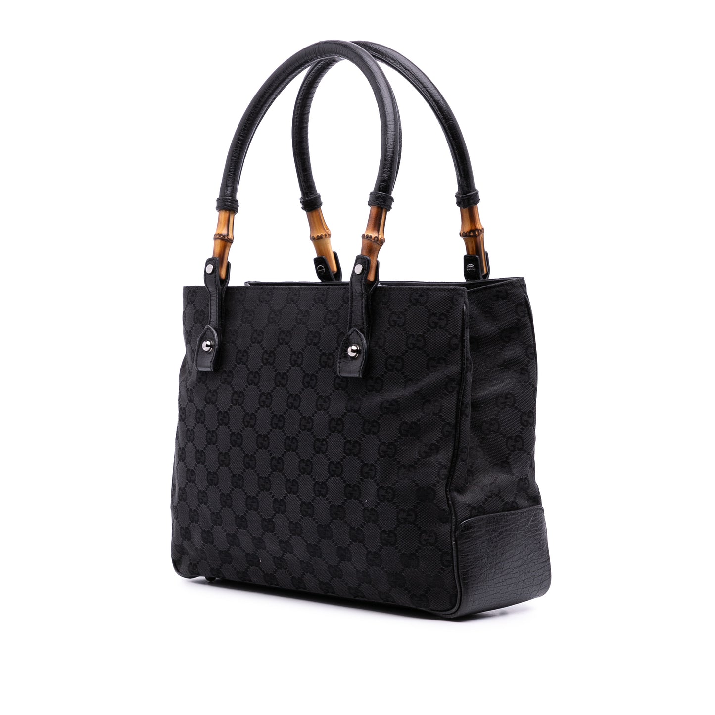 Gucci GG Canvas Bamboo Tote