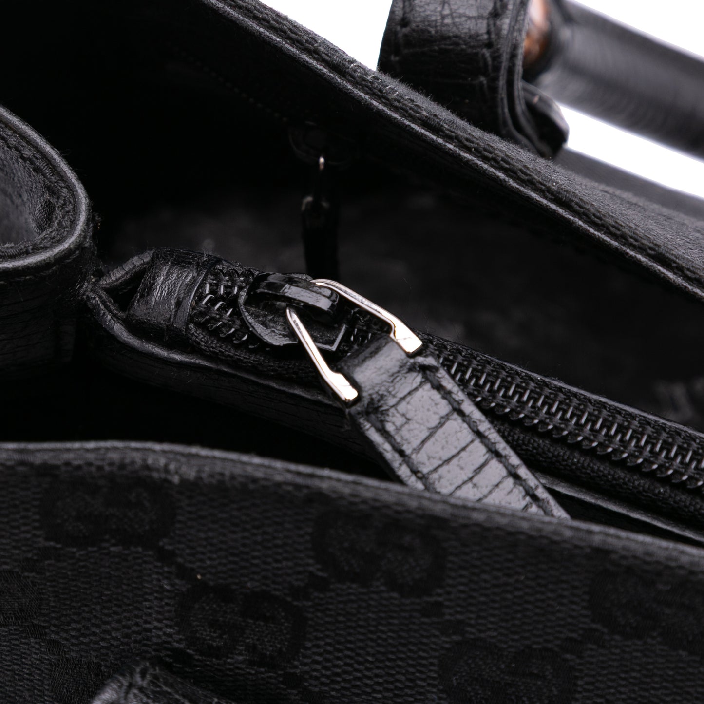 Gucci GG Canvas Bamboo Tote