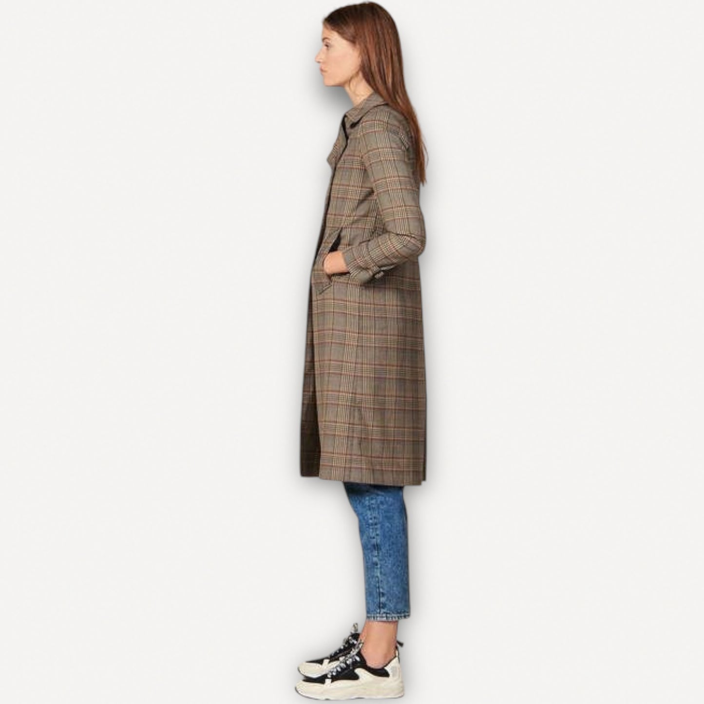 Sandro check coat