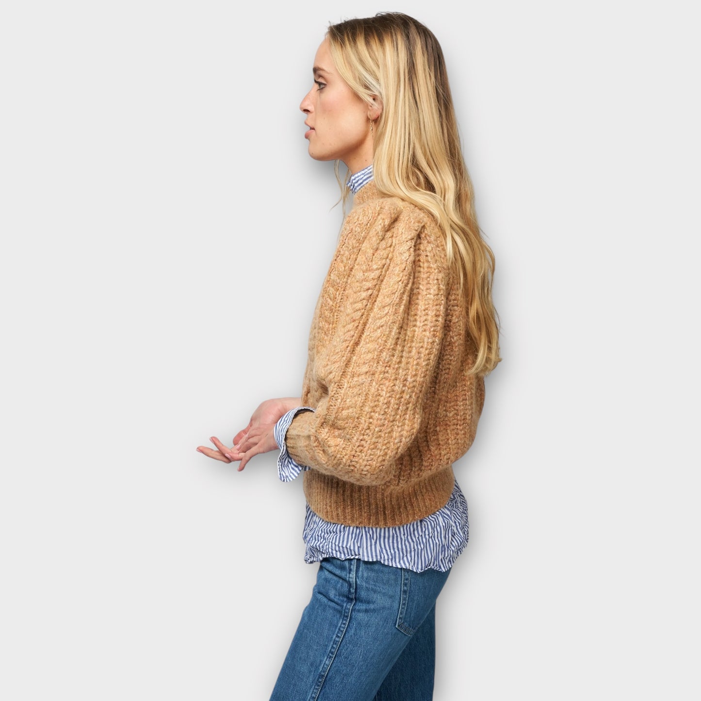 Cable knit sweater