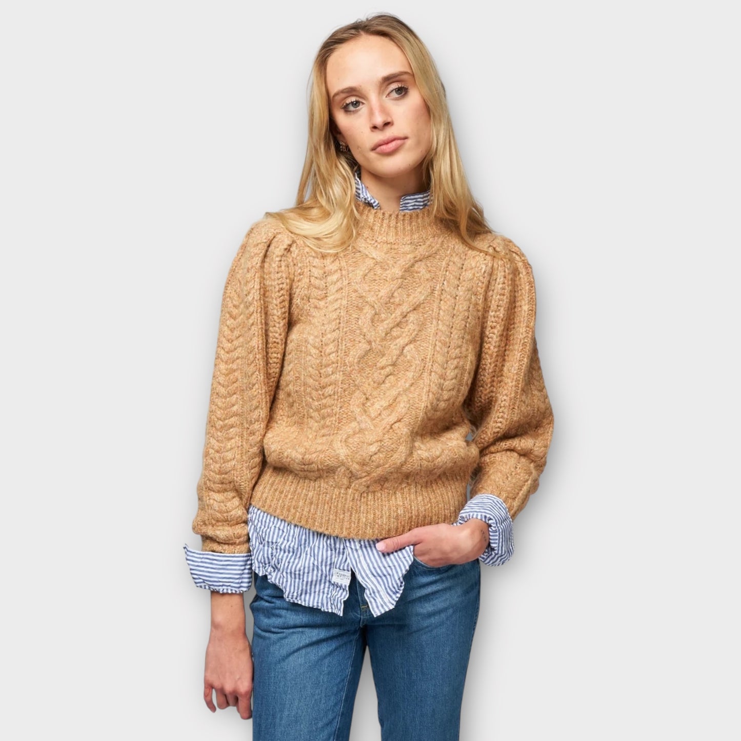 Cable knit sweater