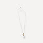 Porcelain and silver necklace
