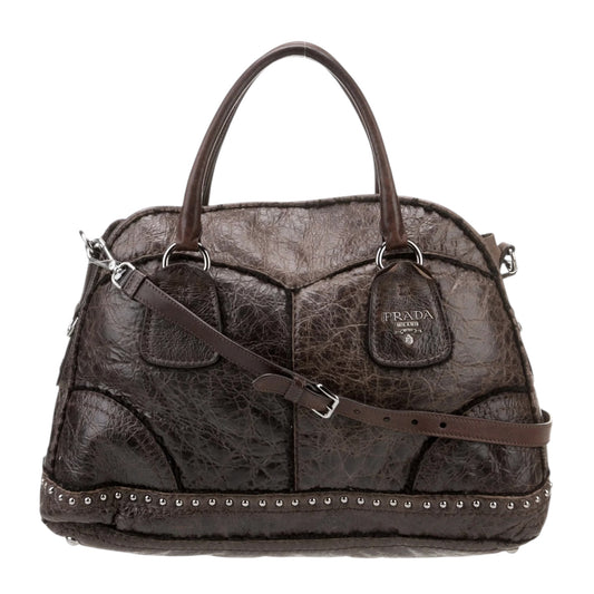 Prada Montone Studded Handle Bag