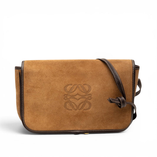 Loewe Flap Suede Bag