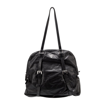 Prada Prada Nappa Leather Buckle Tote