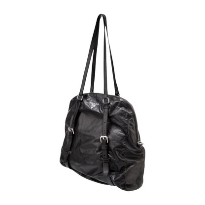 Prada Prada Nappa Leather Buckle Tote