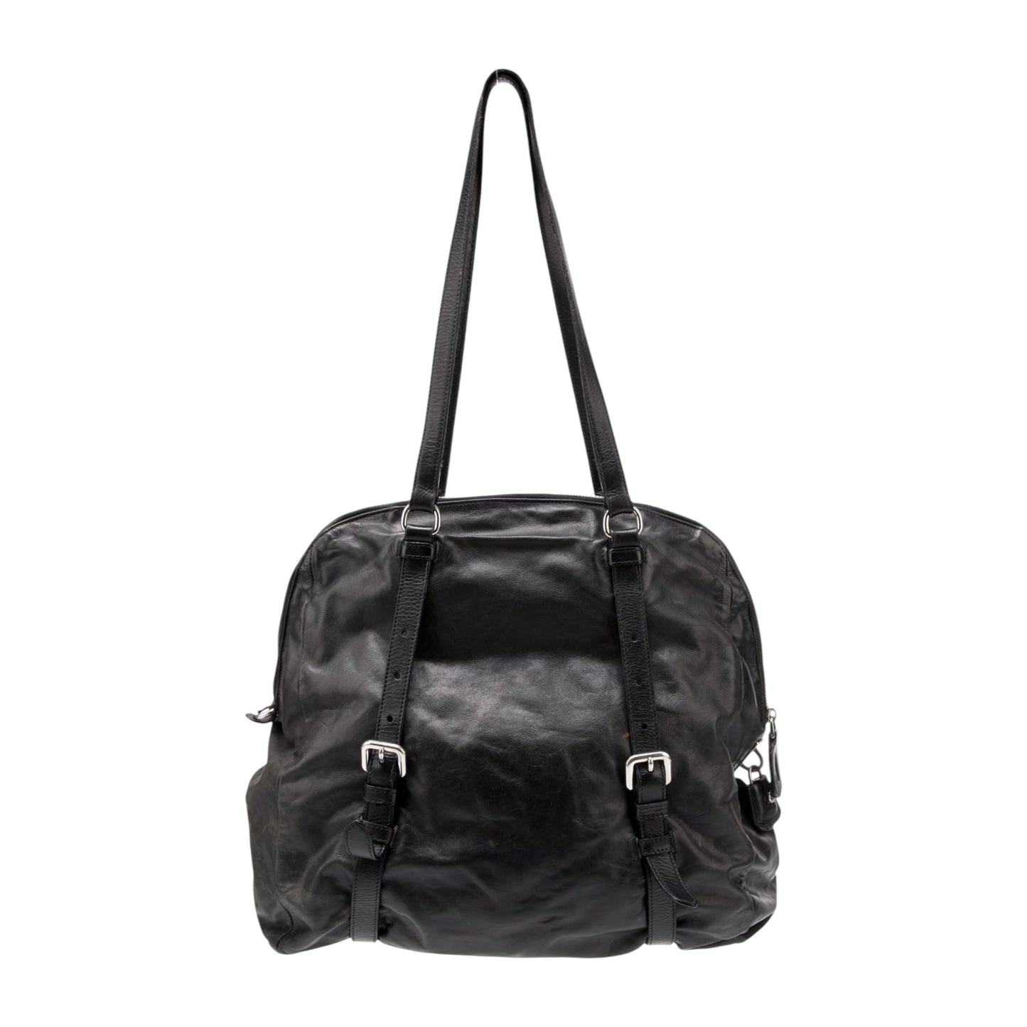 Prada Prada Nappa Leather Buckle Tote