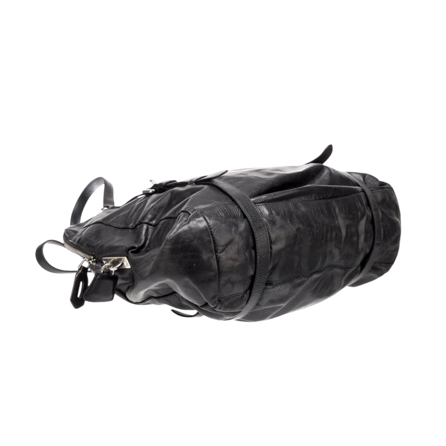 Prada Prada Nappa Leather Buckle Tote
