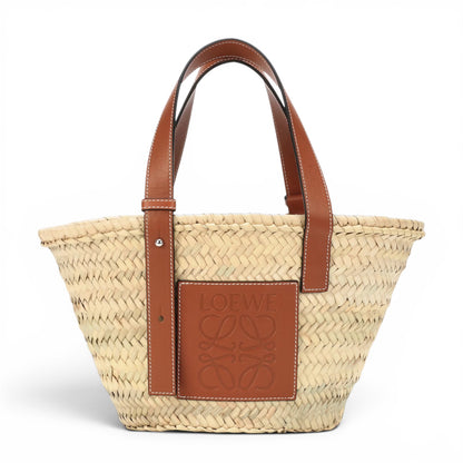 Loewe Small Raffia Anagram Basket Tote