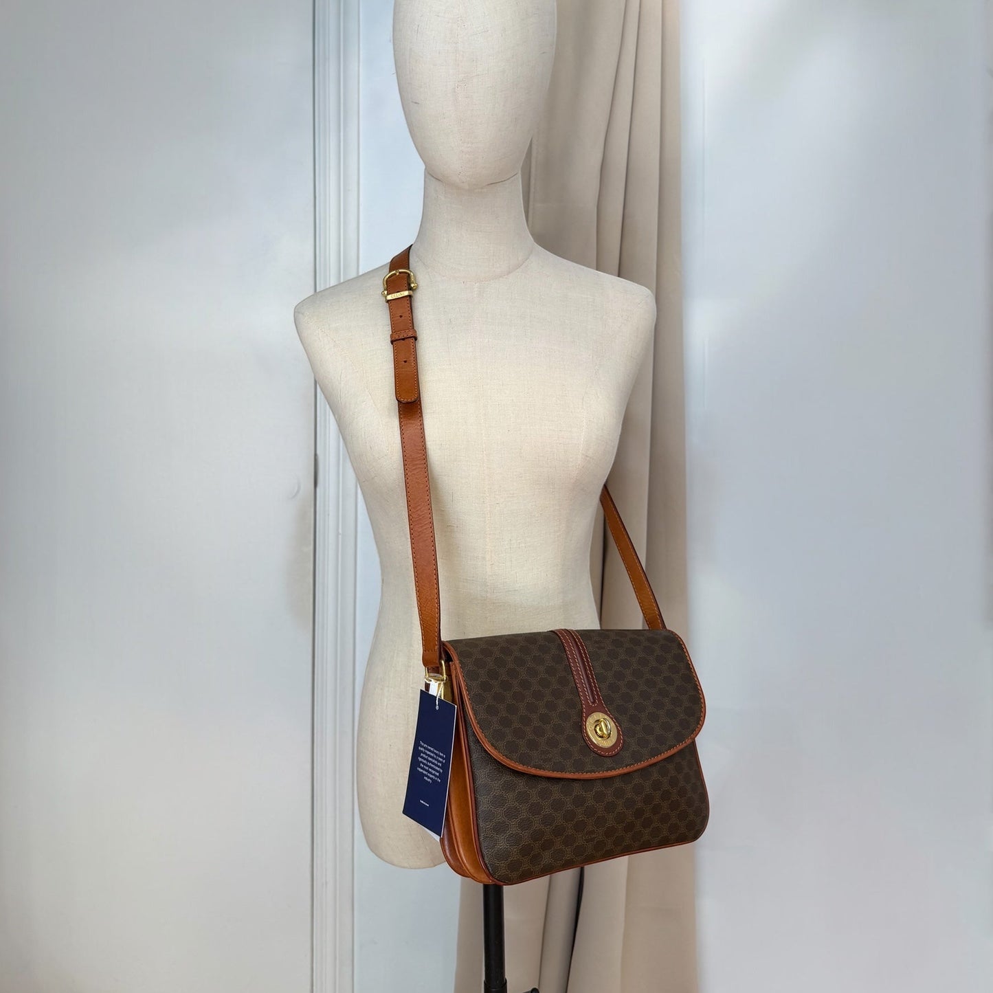Celine Macadam Coated Canvas Crossbody Bag