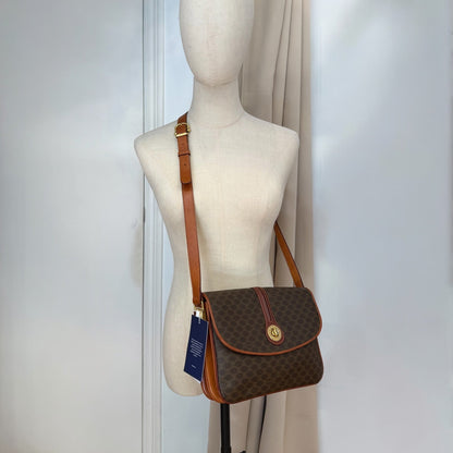 Celine Macadam Coated Canvas Crossbody Bag