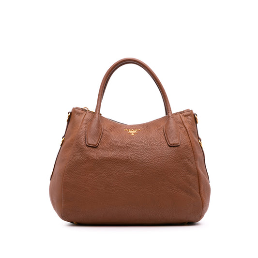 Prada Vitello Daino Sacca 2 Manici Convertible Tote