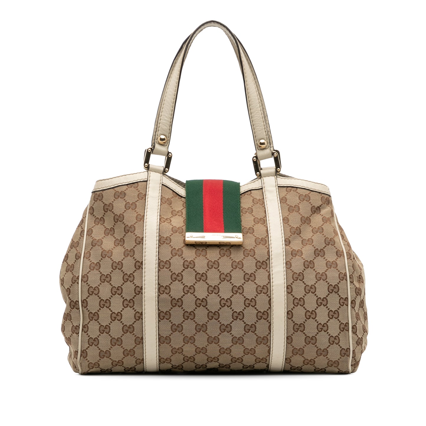 Gucci GG Canvas Web New Ladies Tote