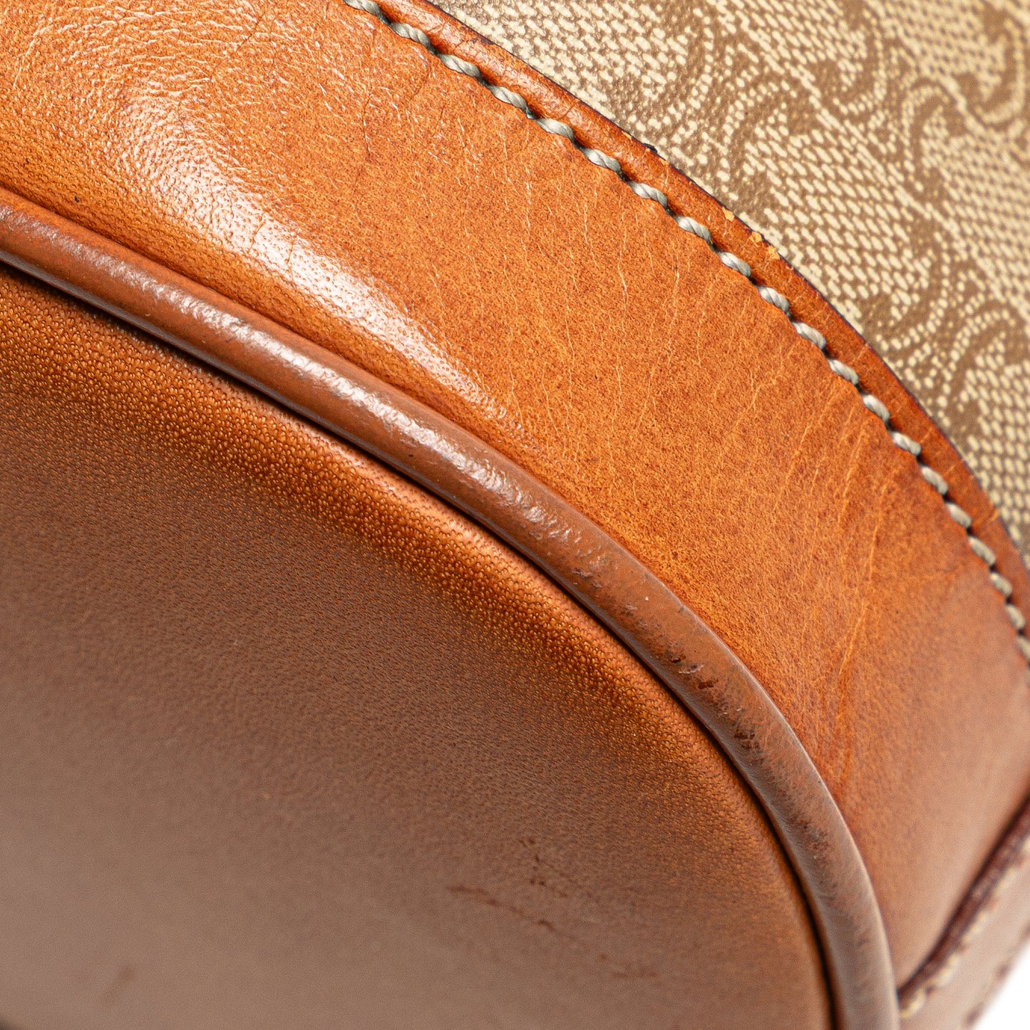 Celine Macadam Coated Canvas Drawstring Bucket Bag