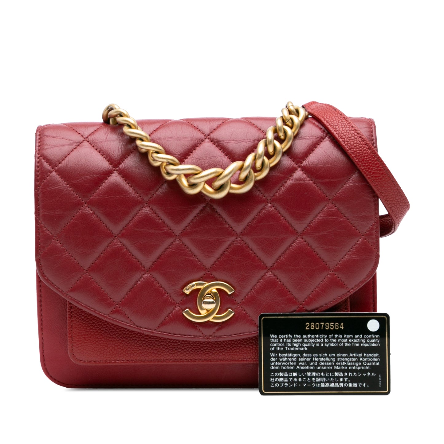 Chanel Small Quilted Calfskin and Caviar Chain Handle