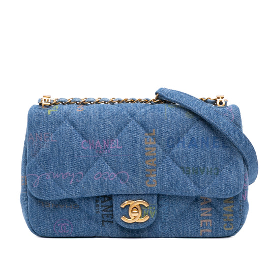Chanel Medium Quilted Denim Mood Flap