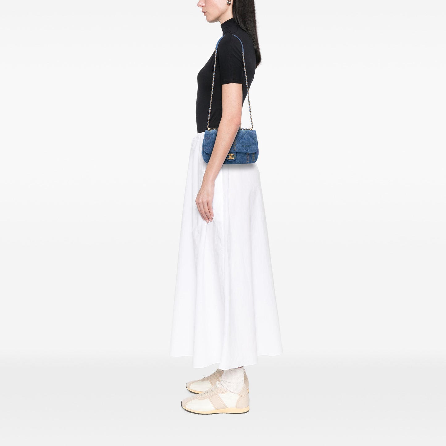 Chanel Medium Quilted Denim Mood Flap