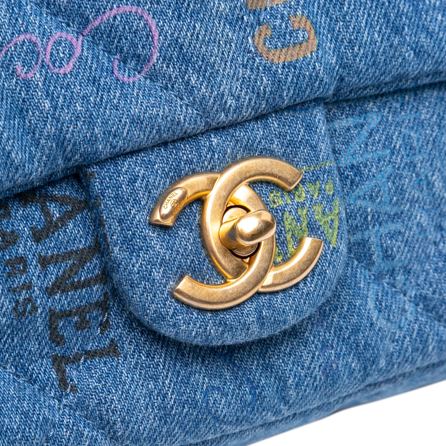 Chanel Medium Quilted Denim Mood Flap
