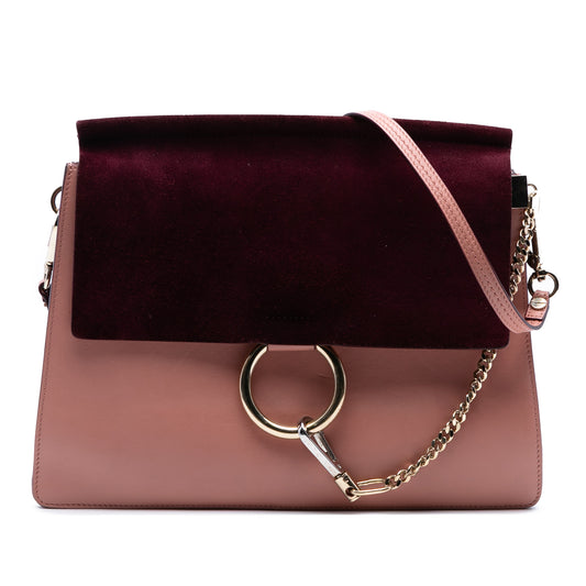 Chloé Medium Calfskin and Suede Faye Crossbody