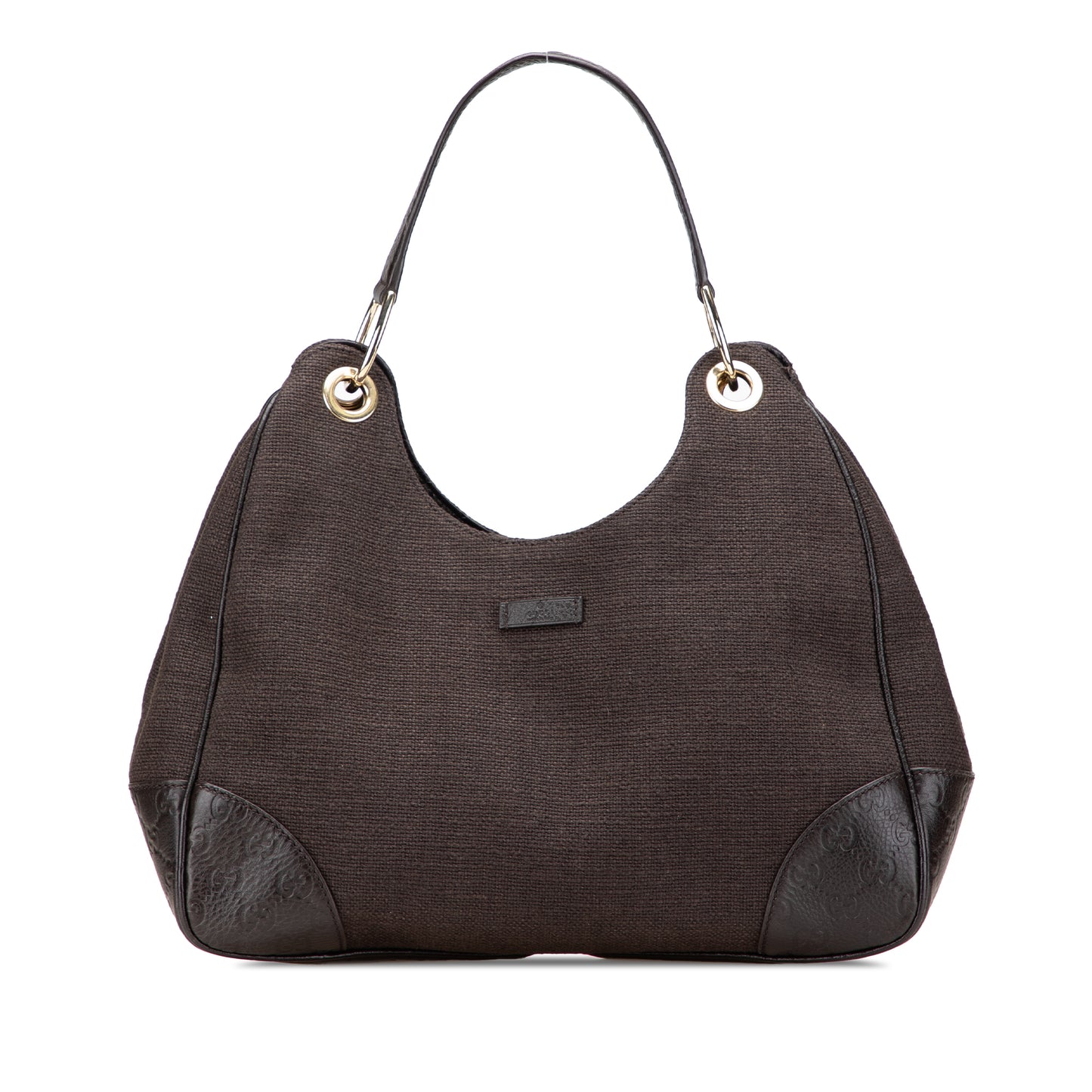 Gucci Guccissima Trimmed Canvas Shoulder Bag