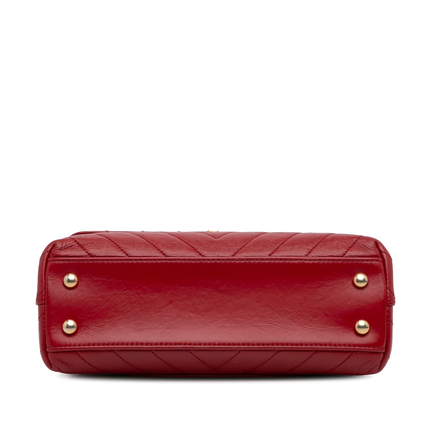 Chanel Small Lambskin Chevron Coco Top Handle Bag